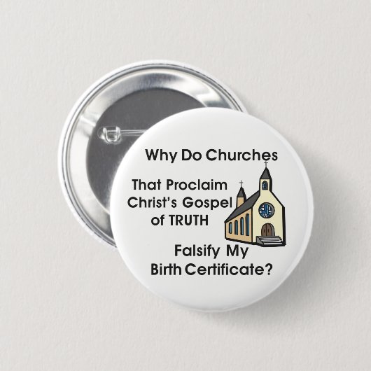 Kerken Ronde Button 5,7 Cm (Voorkant /achterkant)