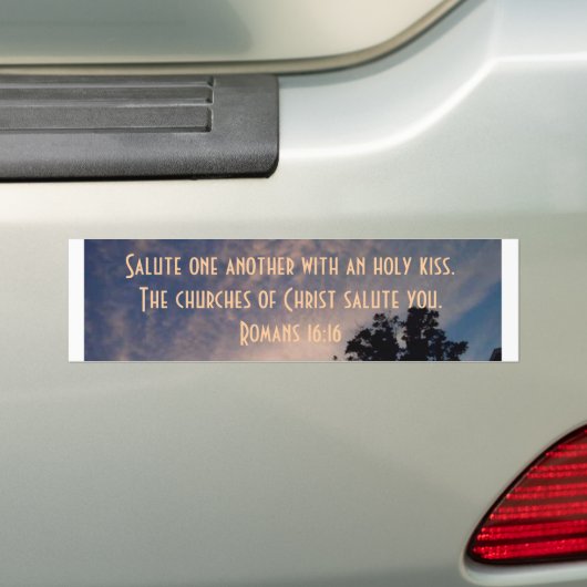 Kerken van Christus begroeten u Bumpersticker (Op auto)