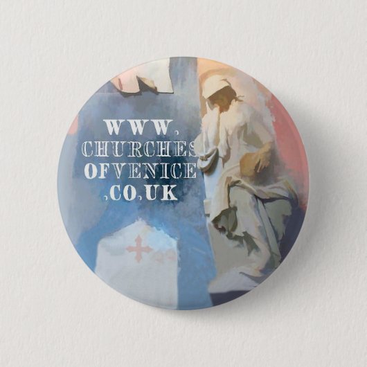 Kerken van de Venetië-badge Ronde Button 5,7 Cm (Voorkant)