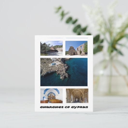 Kerken van het briefkaart Cyprus (Staand voorkant)