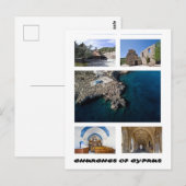 Kerken van het briefkaart Cyprus (Voorkant / Achterkant)