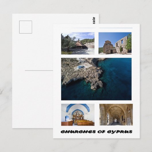 Kerken van het briefkaart Cyprus (Voorkant / Achterkant)