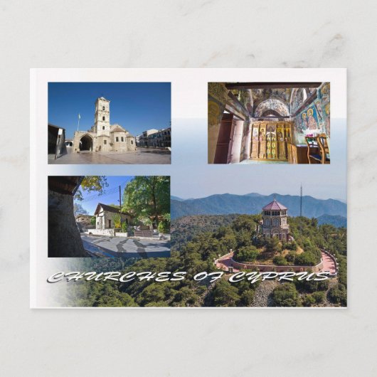 Kerken van het briefkaart Cyprus (Voorkant)