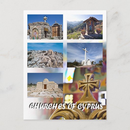 Kerken van het briefkaart Cyprus (Voorkant)