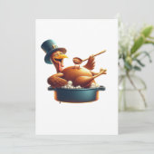 Kerkentrekker voor Thanksgiving Kaart (Staand voorkant)