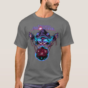 Kerker Meowster Grappige Nerdy Gamer Kat D20tafel T-shirt