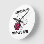 Kerker Meowster Kat Grappig Ronde Klok (Hoek)