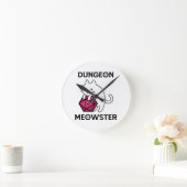 Kerker Meowster Kat Grappig Ronde Klok (Huis)