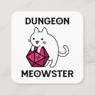 Kerker Meowster Kat Grappig Vierkante Visitekaartje