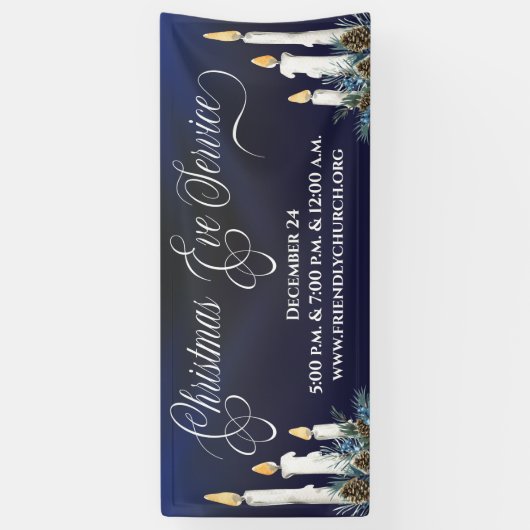 Kerkerkerkerstavond Kandlelight Service Banner (Verticaal)