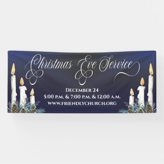 Kerkerkerkerstavond Kandlelight Service Banner (Horizontaal)