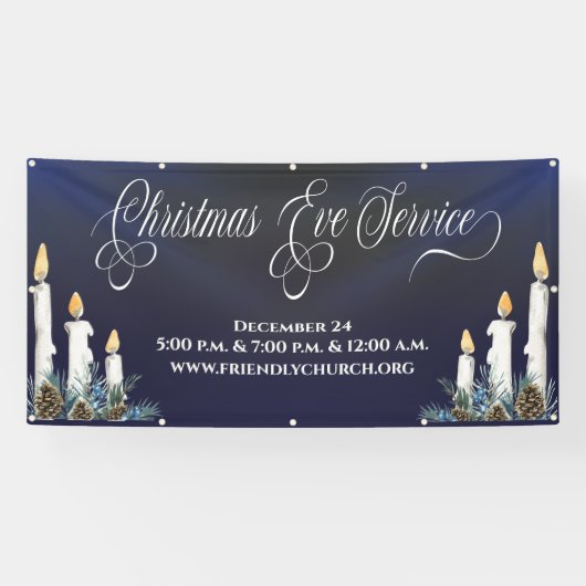 Kerkerkerkerstavond Kandlelight Service Banner (Horizontaal)