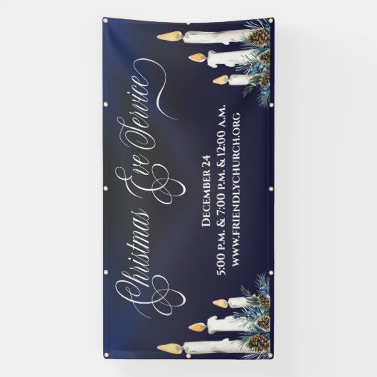 Kerkerkerkerstavond Kandlelight Service Banner (Verticaal)
