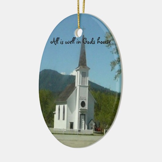 Kerkerkerstversiering Keramisch Ornament (Links)