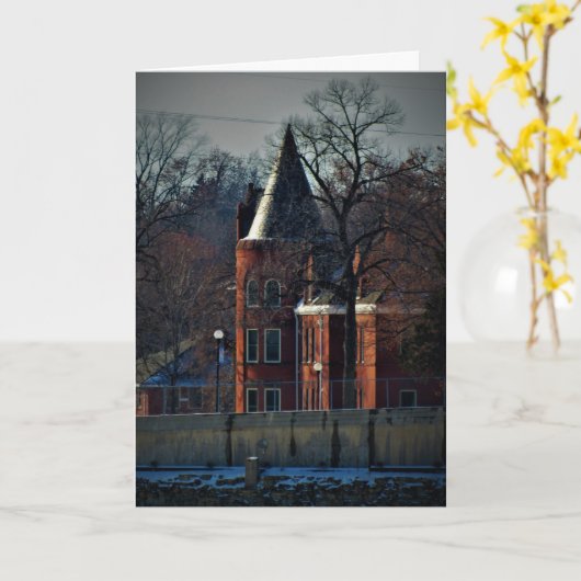 "Kerkertoren van de Veteraan" kerstkaart Kaart (Gele Bloem)