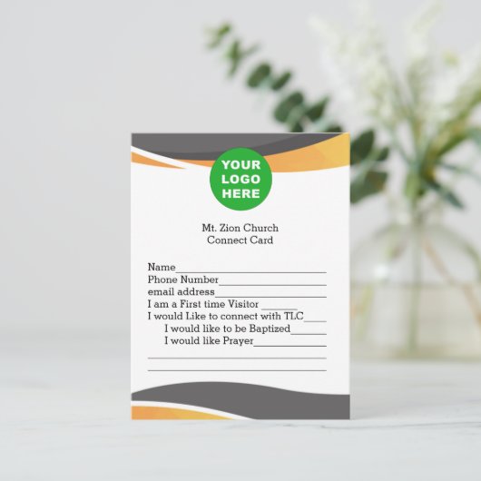Kerkgast Connect Kaart met logo (Staand voorkant)