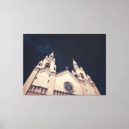 Kerkgevelarchitectuur canvas afdruk
