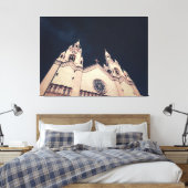 Kerkgevelarchitectuur canvas afdruk (Insitu (Slaapkamer))