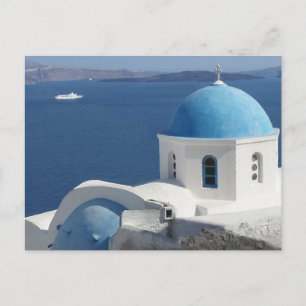 Kerkgezichten op Santorini, Griekenland Briefkaart