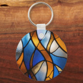 Kerkglas-look in christelijke stijl sleutelhanger (Achterkant)