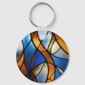 Kerkglas-look in christelijke stijl sleutelhanger (Achterkant)