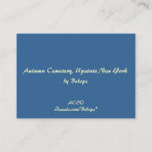 kerkhof in het najaar van de ATC Visitekaartje (Achterkant)