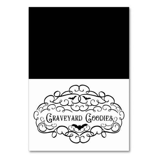 Kerkhof lekkernijen vintage Halloween voedseltent Kaart (Voorkant)
