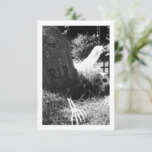 kerkhof scène kaart (Staand voorkant)