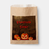 Kerkhof snoep Halloween Griezelig Kerkhof Bedankzakje (Voorkant)