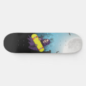 Kerkhof Volle Maan Grim Reaper Skateboard Pret (Horizontaal)