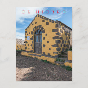 Kerkje op El Hierro zicht op ansichtkaart Briefkaart