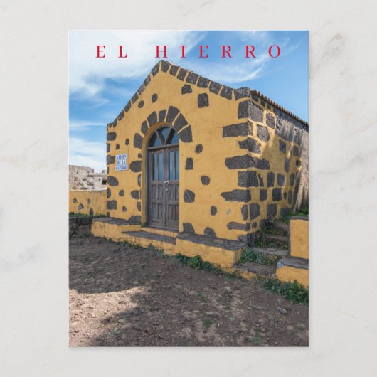 Kerkje op El Hierro zicht op ansichtkaart Briefkaart (Voorkant)