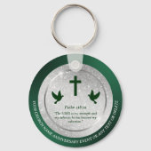 Kerkjubileum Geschenk voor Pastor, aangepaste Bijb Sleutelhanger (Achterkant)