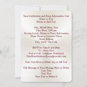 Kerkjubileum uitnodiging of ELKE gelegenheid (Achterkant)