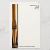 Kerkkermuzikant letterhoofd met pijp briefpapier (Voorkant / Achterkant)