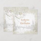 Kerkkleppels op een witte volkerenbruiloft kaart (Voorkant / Achterkant)