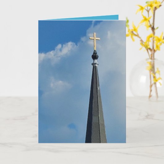  kerkkruis blanco kaart (Gele Bloem)