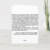 Kerkkruis en ster feestdagen kaart (Achterkant)