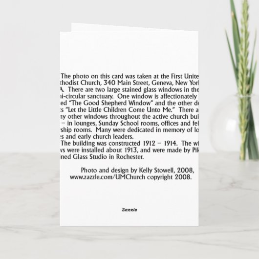 Kerkkruis en ster feestdagen kaart (Achterkant)