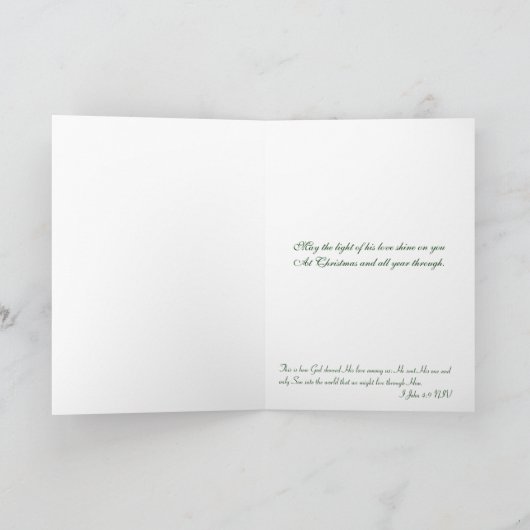 Kerkkruis en ster feestdagen kaart (Binnen)