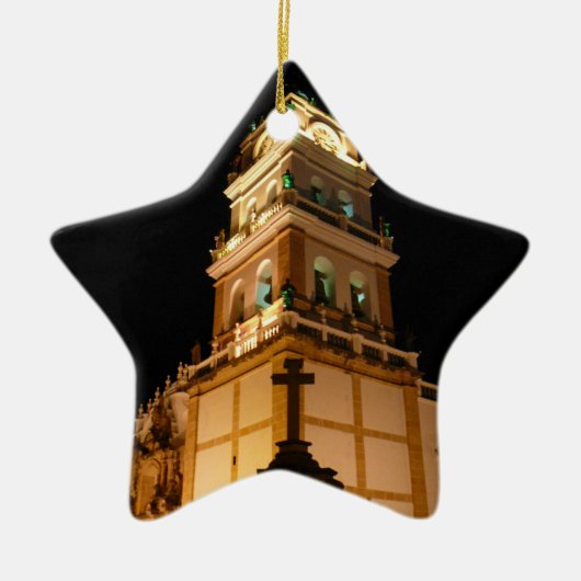 kerkkruis keramisch ornament (Voorkant)