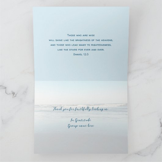 Kerkleiderschap Hartelijk dank van fractiewoordvoe Bedankkaart (Binnen)