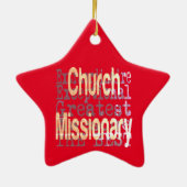 Kerkmissionaire Extraordinaire Keramisch Ornament (Achterkant)