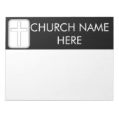 Kerknaam met Kruispredikant Christelijk Notitieblok (Voorkant)