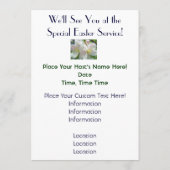 Kerkoraal Floral van de Kerk van de Uitnodigingspr Programmakaart (Achterkant)