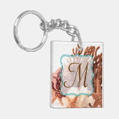 Kerkoraal Star Fish Sand Ocean Sand Sleutelhanger (Voorkant Links)
