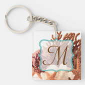 Kerkoraal Star Fish Sand Ocean Sand Sleutelhanger (Voorkant)