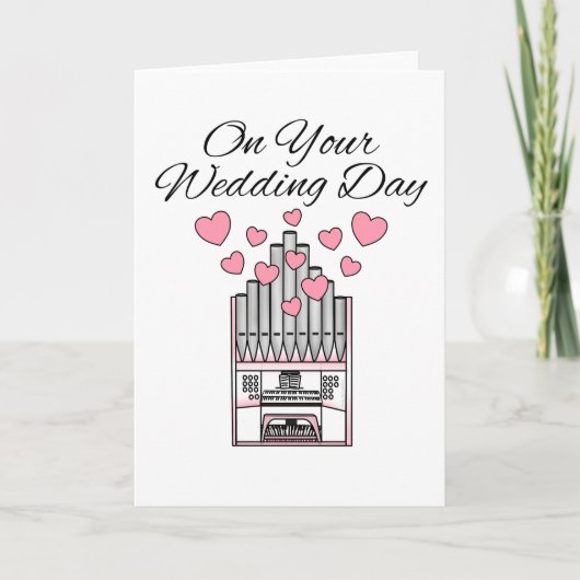 Kerkorgel bruiloft Kaart organist musicus (Voorkant)