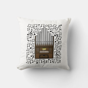 Kerkorgel muzieknoten, organist muziekleraar kussen
