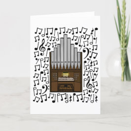 Kerkorgel Muzikale noten Organist Musicus Feestdagen Kaart